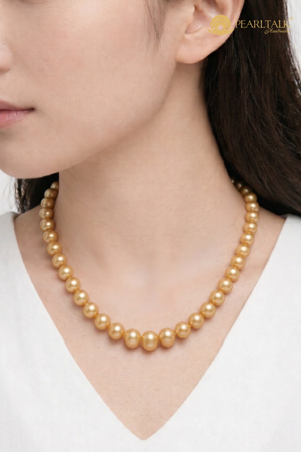 CHUỖI NGỌC TRAI LOVE VÀNG